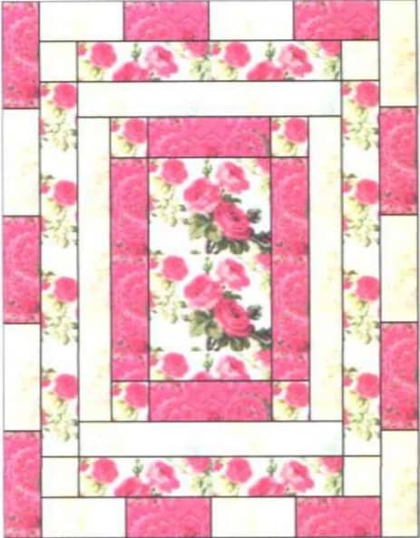 Free Quilt Pattern -  Pink Picture Frame by Wood Valley Designs