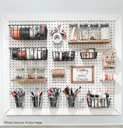 Sewing Room Organization - Go Vertical - from Krista Happ