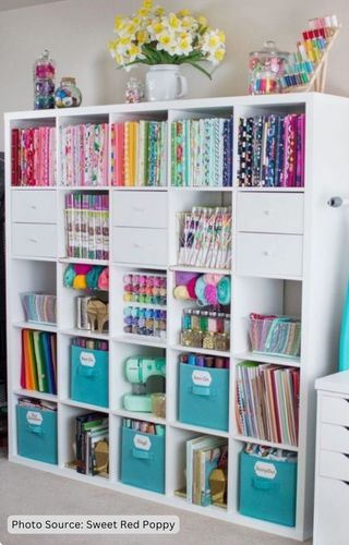 Sewing Room Organization - Go Vertical - from Sweet Red Poppy