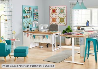 Sewing Room Organization inspiration from  American Patchwork & Quilting