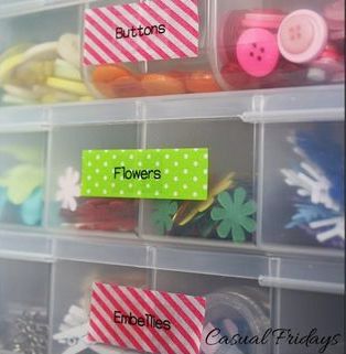 Sewing Room Organization inspiration from Casual Fridays-Laura