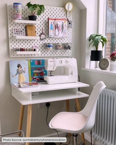 Sewing Room Organization inspiration from ourmidcenturyhomerenovation