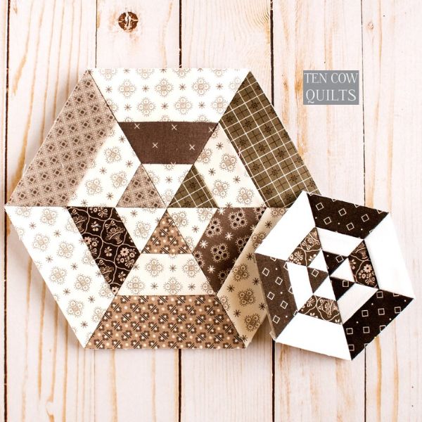 Spider Web Hexi FPP Quilt Block Pattern - etsy