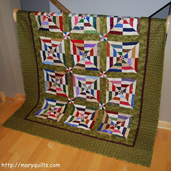 Spiderweb Pinwheel - free quilt pattern