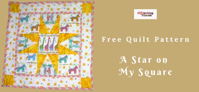 A Star on My Square Free Quilt Pattern Featured cover