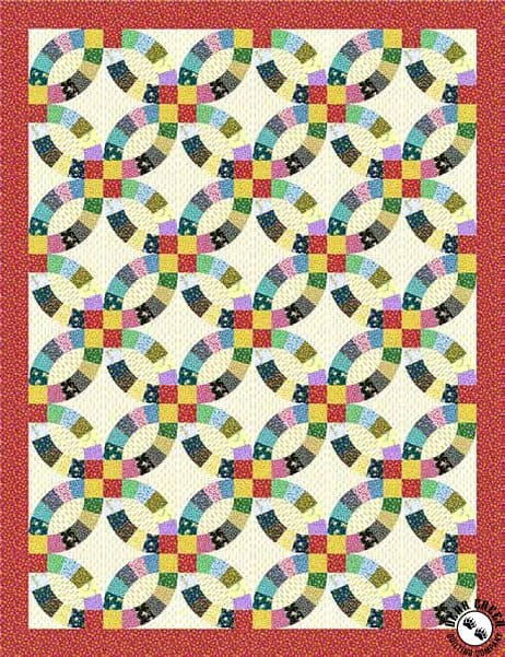 Little House on the Prairie Double Wedding Ring Quilt - Free Quilt Pattern