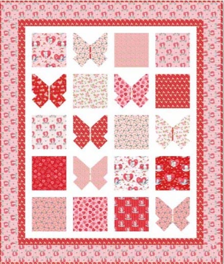 Hearts Aflutter - Free Quilt Pattern