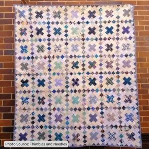 Cross Quilt Pattern Idea from Thimbles and Needles