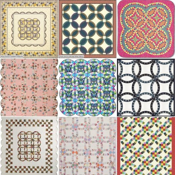 Double Wedding Ring Quilt Patterns roundup ILQF featured cover