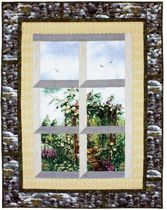 free quilt tutorial Overlooking the Rose Arbor Quilt by Marinda Steward for Michael Miller Fabrics