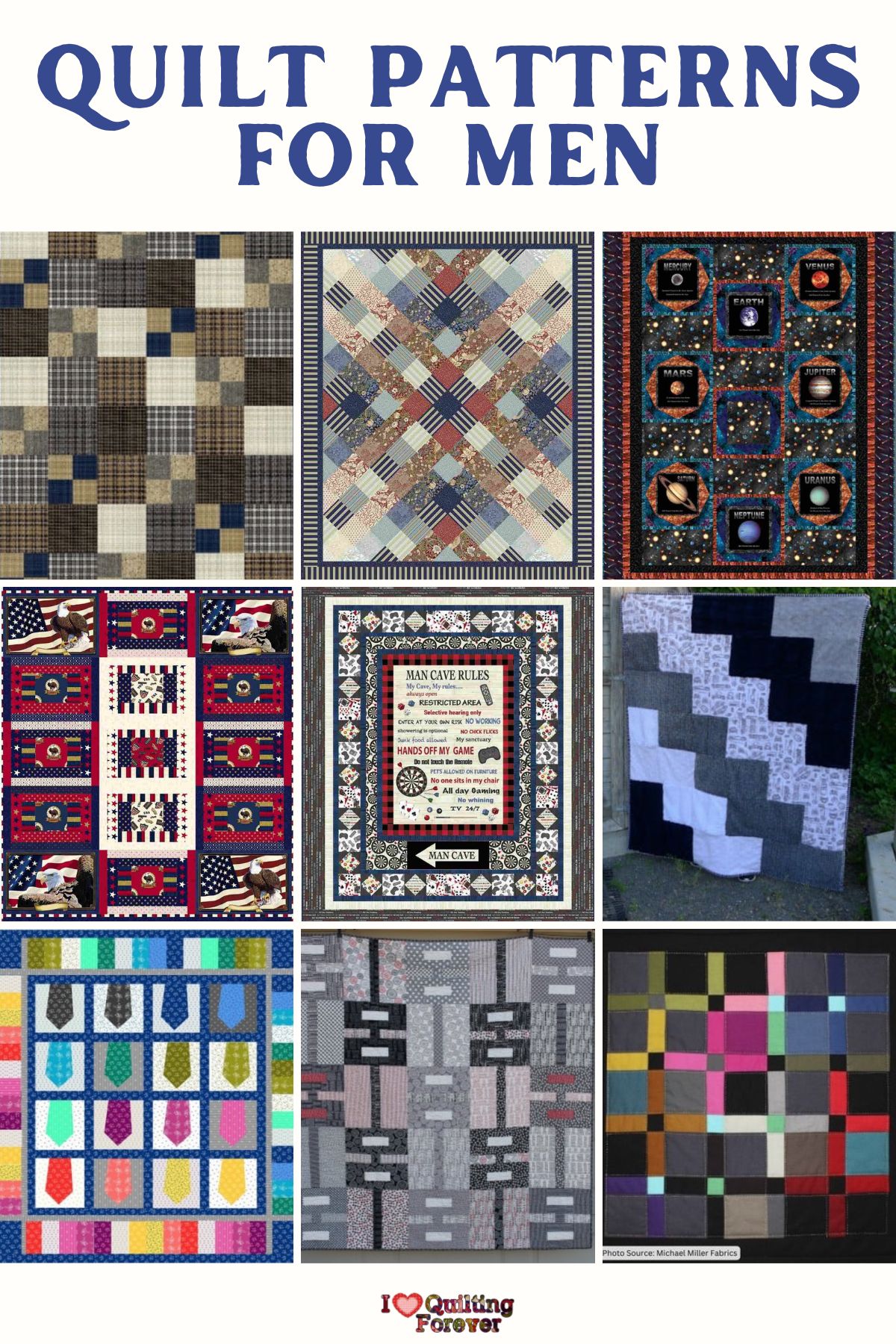 Top 25 Free Quilt Patterns for Men (+8 Bonus Patterns For Sale) - I ...