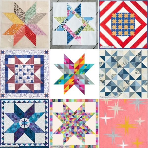 8-Point Star Quilt Patterns roundup ILQF featured cover