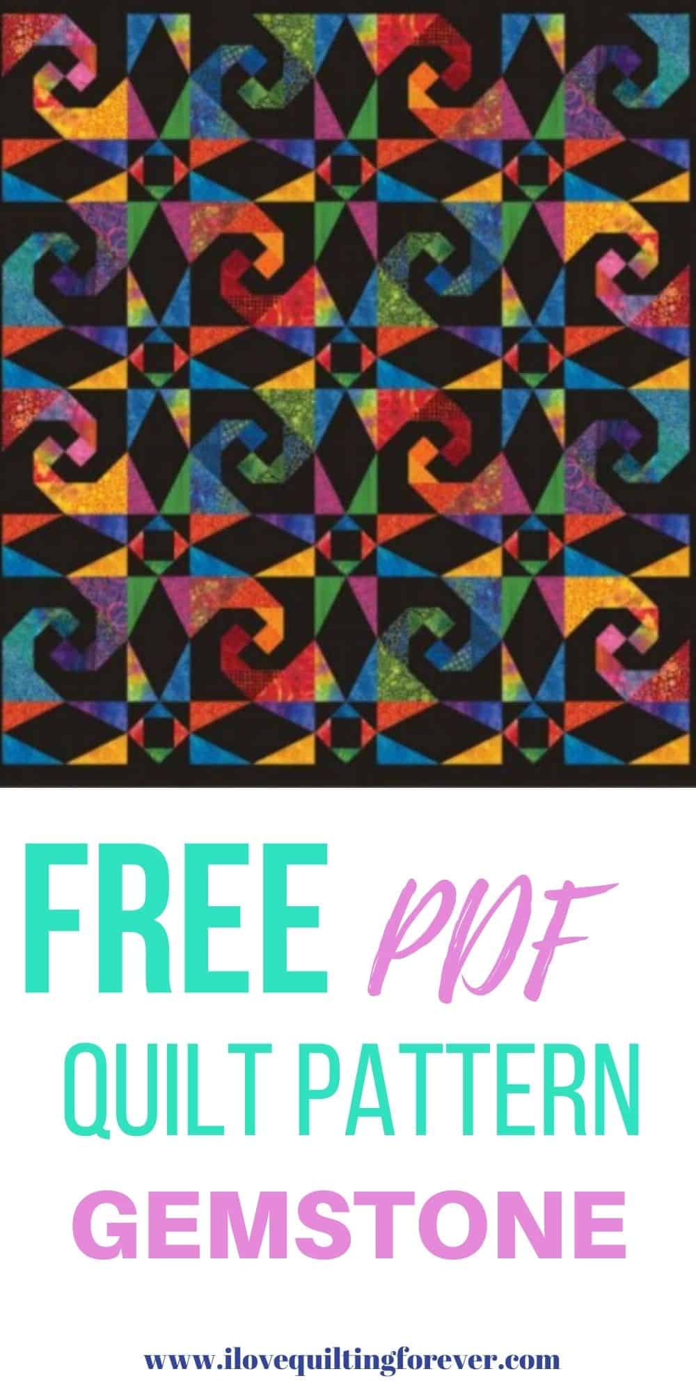 Free Quilt Pattern Gemstone I Love Quilting Forever