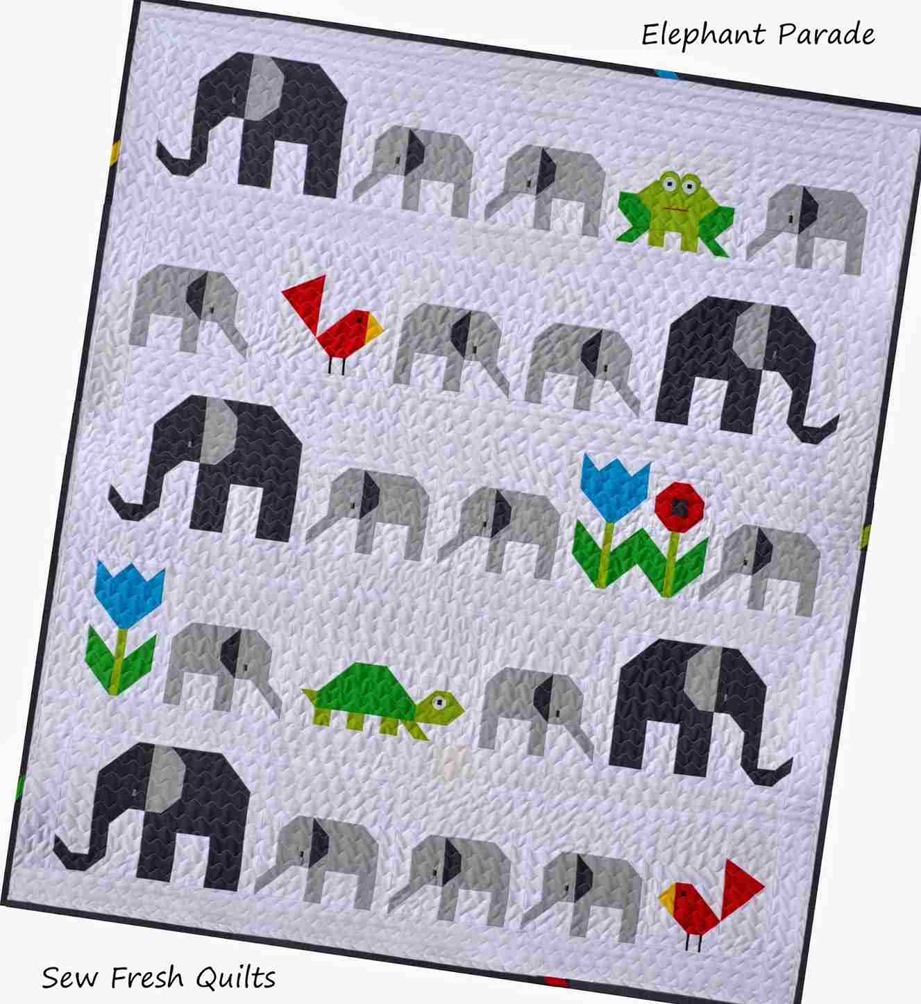 Elephant Parade Quilt Along - Free Quilt Pattern