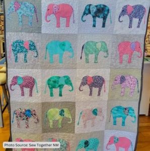 Elephant Quilt Pattern Idea from Sew Together NM