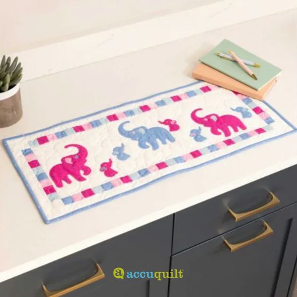 GO! A Parade of Elephants Table Runner Quilt Pattern