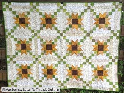 Sunflower Chains - free quilt pattern