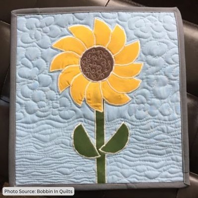 Sunflower Mini Quilt - free quilt pattern