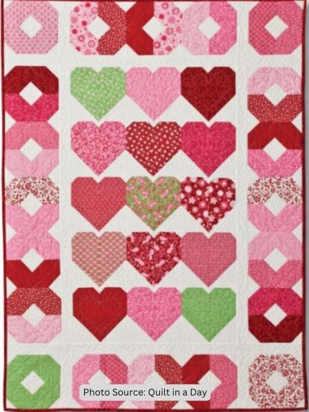 Valentines Hugs & Kisses Quilt Pattern - etsy