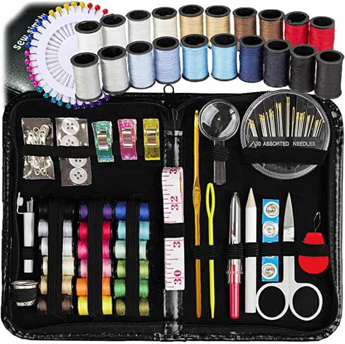 Vellostar Sewing Kit for Adults – Easy to Use Needle and Thread Kit, 24  Color Th