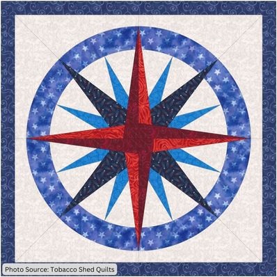 Top 8 Free Mariner's Compass Quilt Patterns (+7 Bonus Patterns For Sale ...