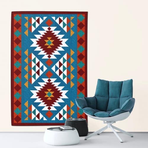 Navajo Throw Quilt by Judit Hajdu of QuiltPatterns