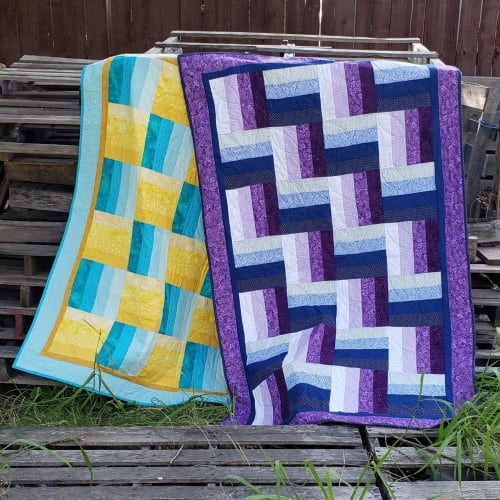 Shaded Basket Weave Lap Quilt - Quilt Pattern