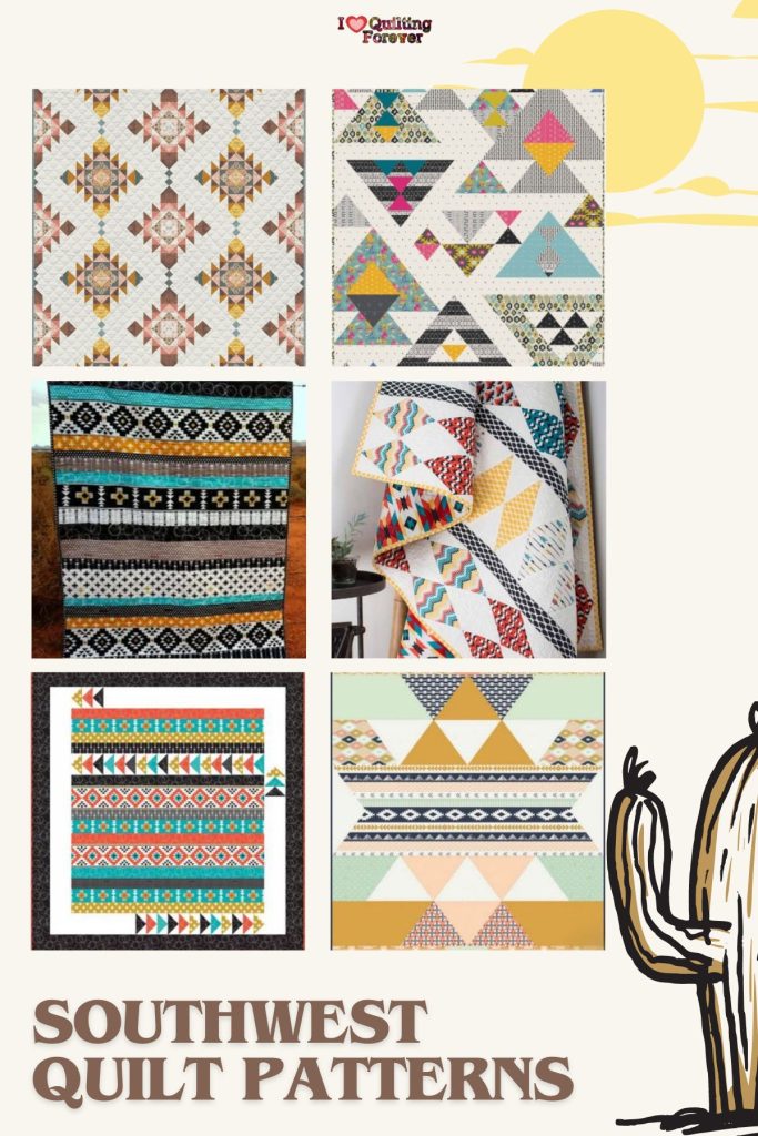 Southwest Quilt Patterns roundup ILQF Pinterest