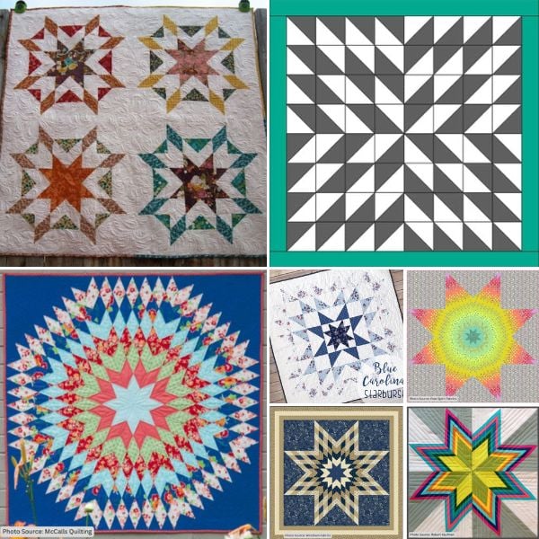 Starburst Quilt Patterns roundup ILQF featured cover
