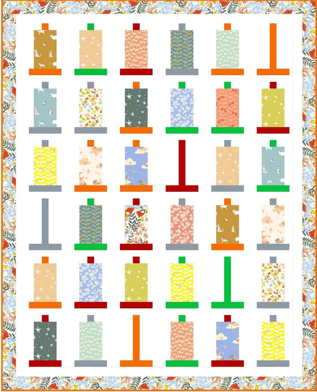 Aurifil Spools - Free Quilt Pattern