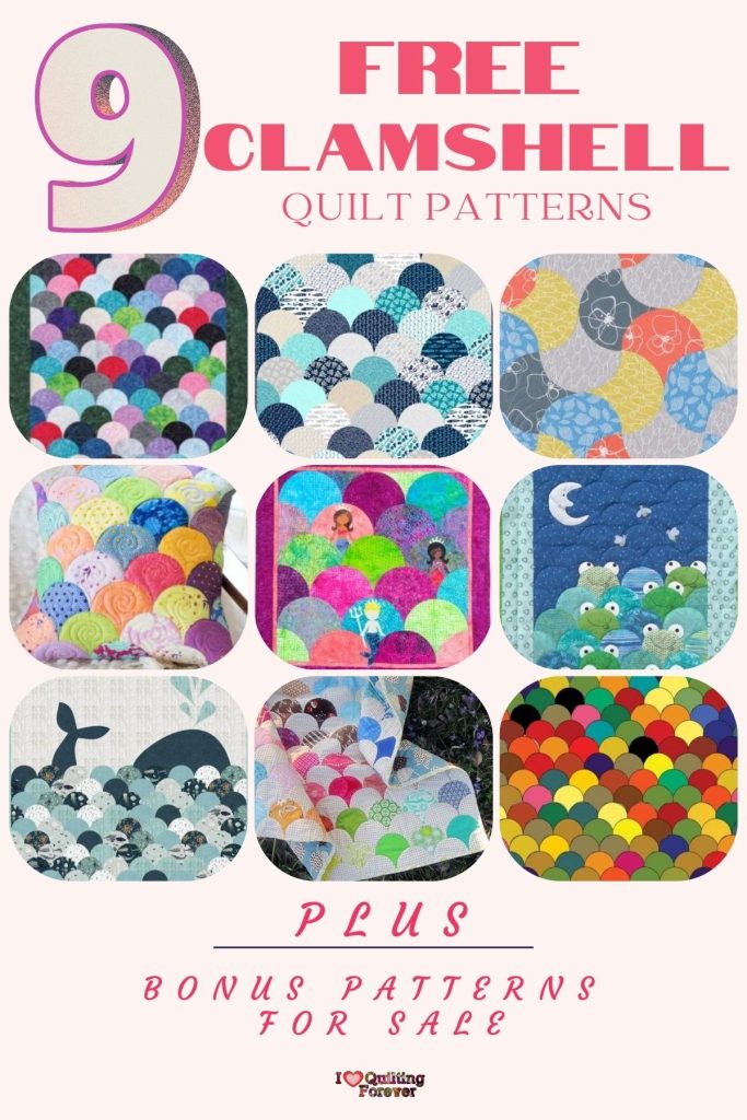 Clamshell Quilt Patterns Roundup 1 ILQF Pinterest