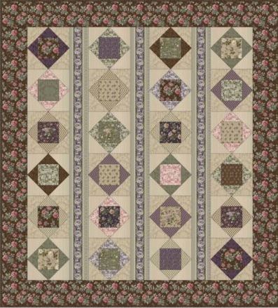 Columns of Roses - Free Quilt Pattern