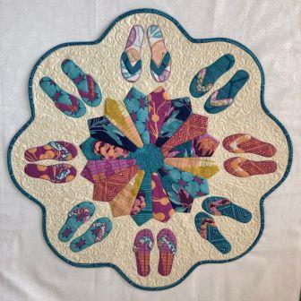 Flip Flop FunTable Topper quilt  by Karen Lee of K Lee 2 Strings