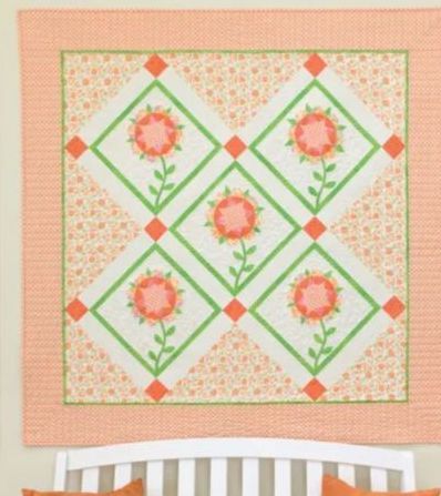 GO! Harrison Rose Wall Hanging - Free Quilt Pattern