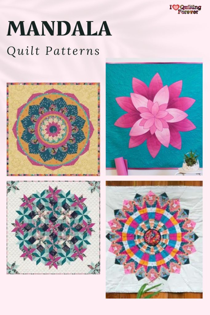 Mandala Quilt Patterns roundup  - Pinterest ILQF