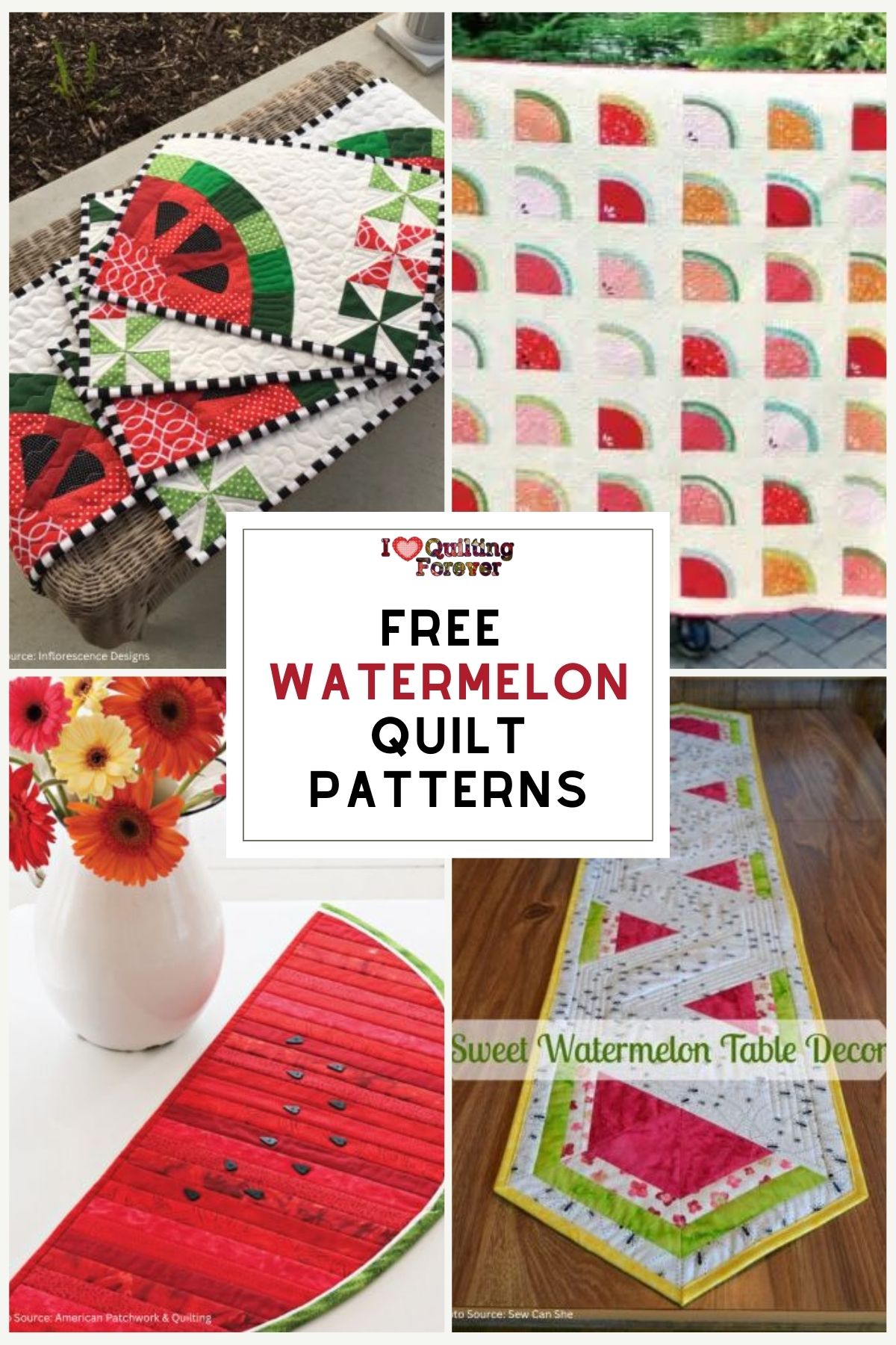 Top 6 Free Watermelon Quilt Patterns (+11 Bonus Patterns For Sale) I