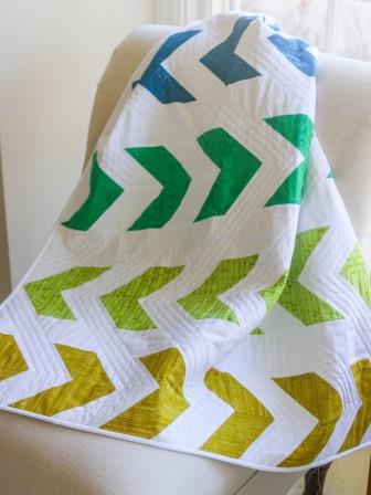 free quilt pattern - Arrow Baby Quilt by Lee Heinrich from of Freshly Pieced