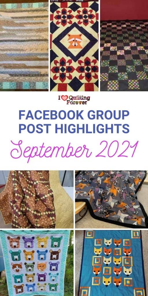 Quilting Facebook Group Highlights – September 2021 - pinterest