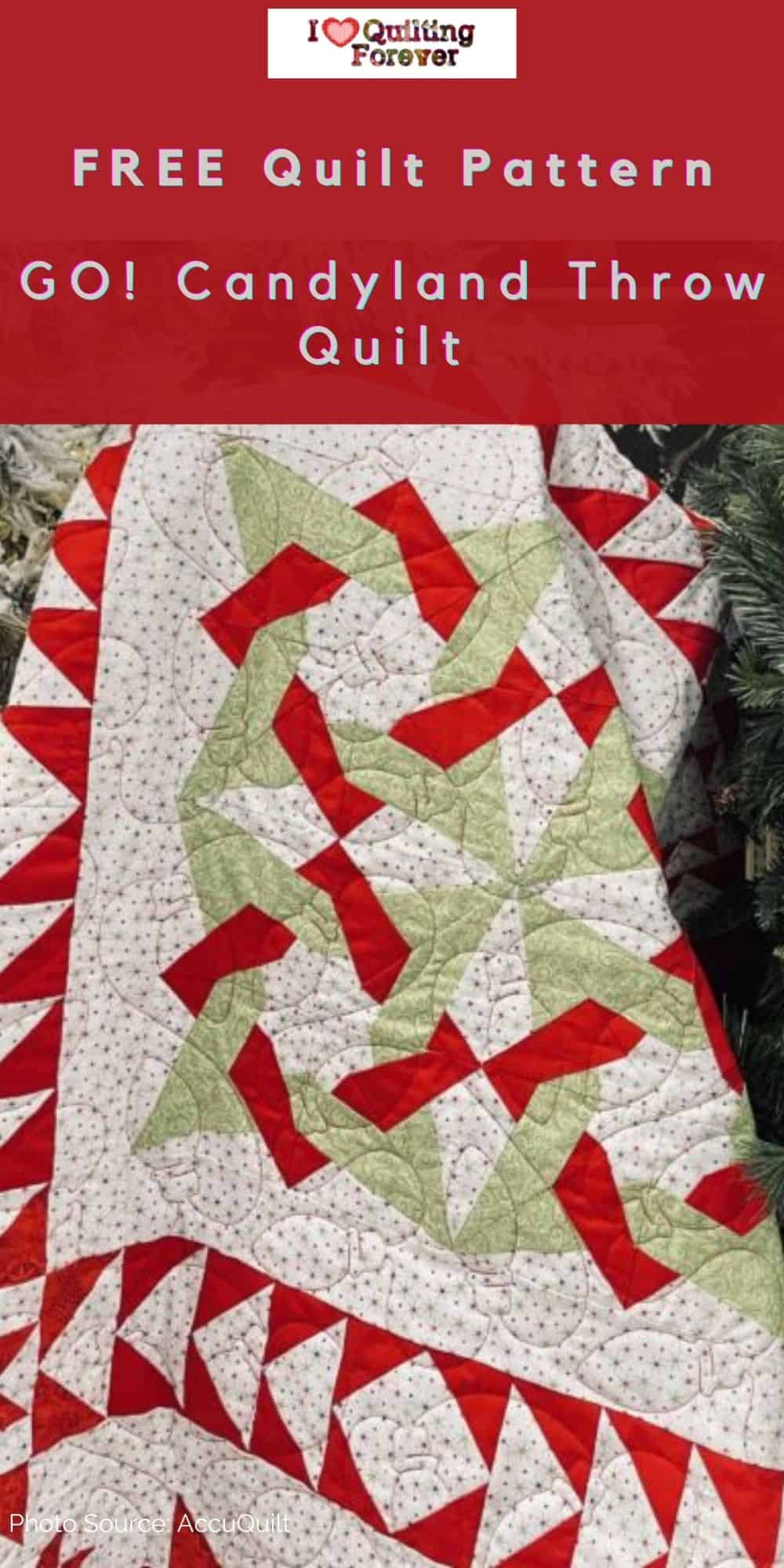 Free Quilt Pattern GO! Candyland Throw Quilt I Love Quilting Forever