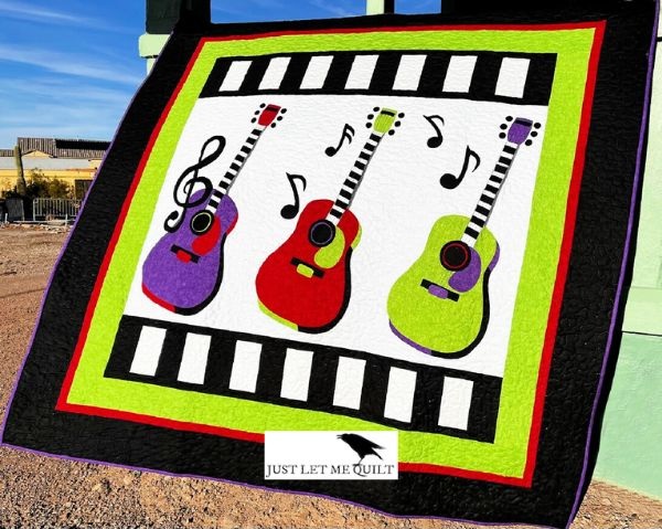 Guitar Obsession Quilt Pattern  - etsy