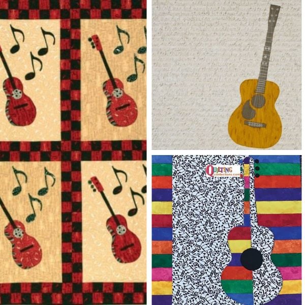 Guitar Quilt Patterns Roundup Featured Cover