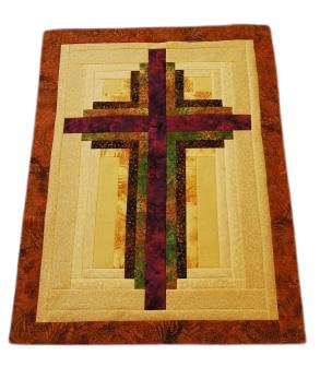 free quilt pattern - Log Cabin Cross Quilt by Irene of Sweet Seasons of Life