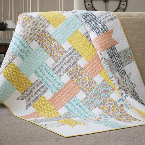 free quilt pattern - Ribbon Box Quilt by Michelle Engel Bencsko of Cloud 9 Fabrics