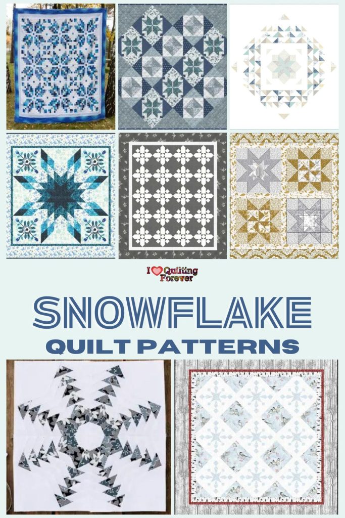 Snowflake Quilt Patterns roundup Pinterest ILQF