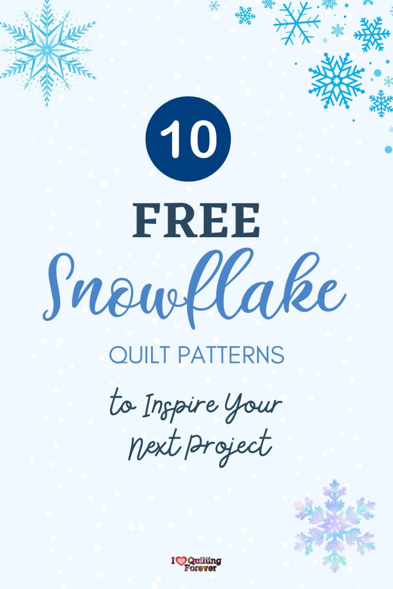 Top 10 Snowflake Quilt Patterns (+5 Bonus Patterns For Sale) - I Love ...