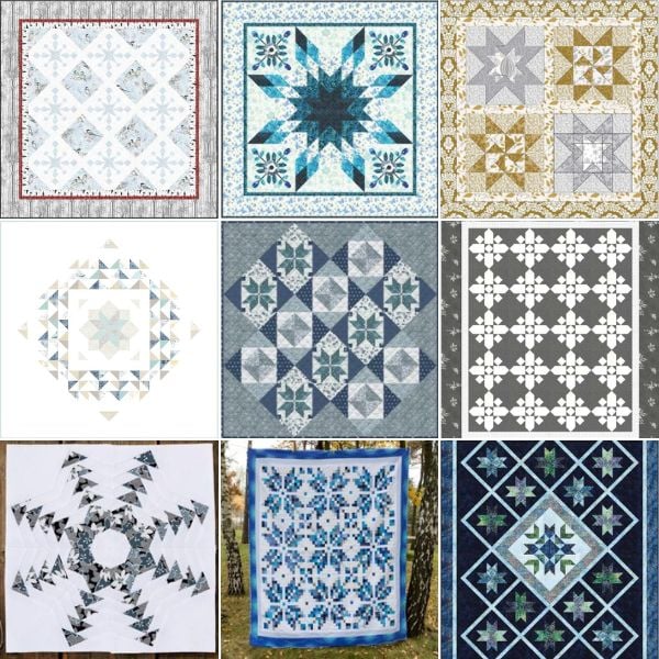 Snowflake Quilt Patterns roundup ILQF featured cover