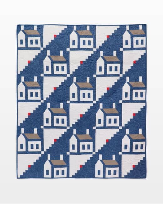 GO-Log-Schoolhouse-Throw-Quilt-Pattern