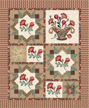 Free Quilt Pattern - Coryn Flower Basket Quilt by Lisa Debee Schiller for Windham Fabrics