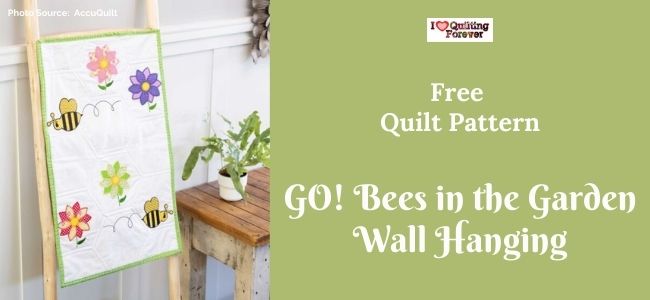 GO! Bees in the Garden Wall Hanging Quilt featured cover - ILQF