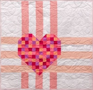 Free Quilt Pattern: GO! Heart Weave Throw Quilt by Kelli Marshall of Simply MackBeth Design Co. for AccuQuilt